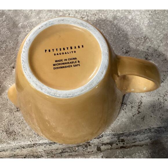 Pottery Barn Sausalito Amber Creamer & Sugar Bowl With Lid ~ No Spoon - Picture 9 of 9